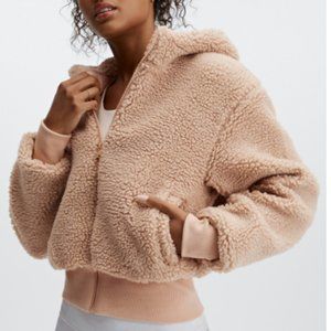 NWT Fabletics Summit Teddy Jacket - Desert - Size M